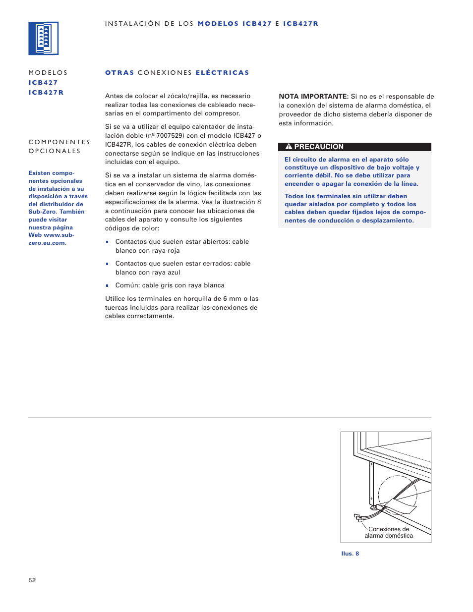 Sub-Zero ICB424 User Manual | Page 52 / 172