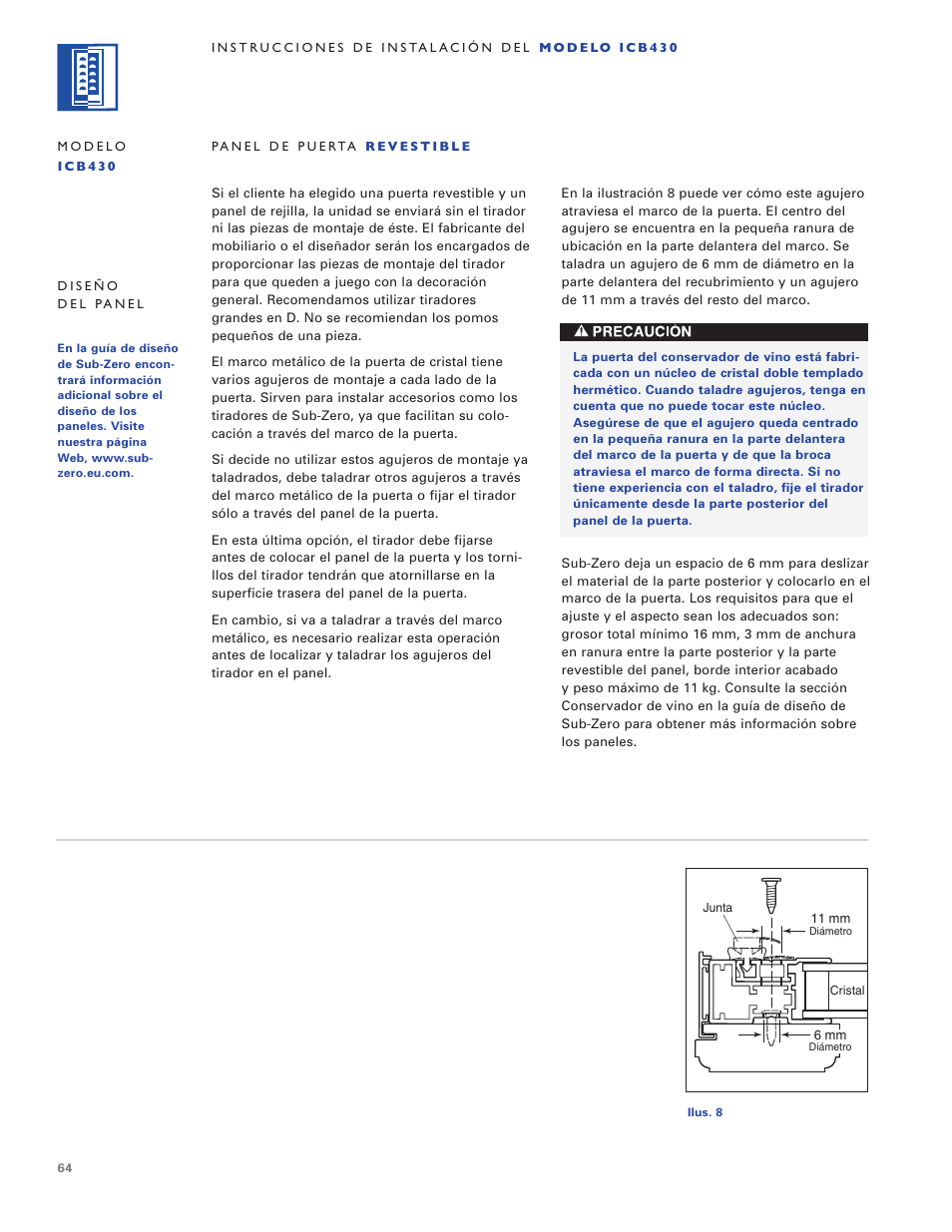 Sub-Zero ICB424 User Manual | Page 64 / 172