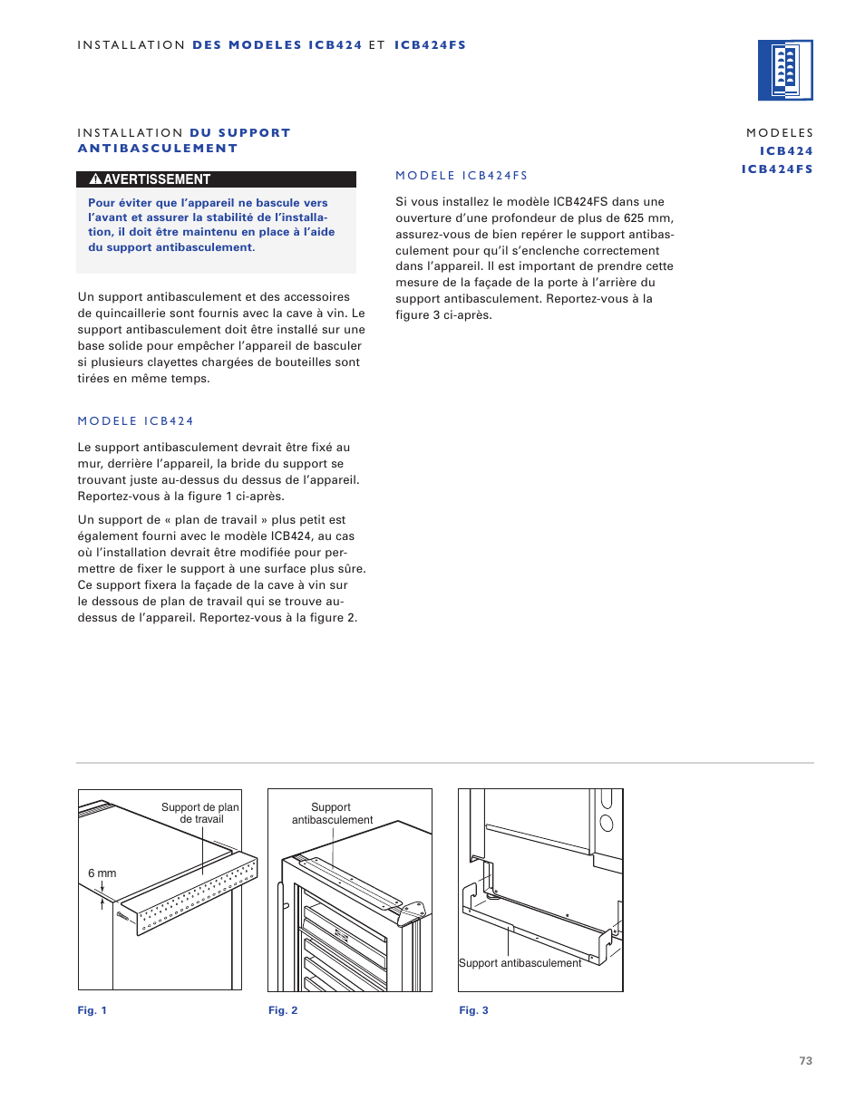 Sub-Zero ICB424 User Manual | Page 73 / 172