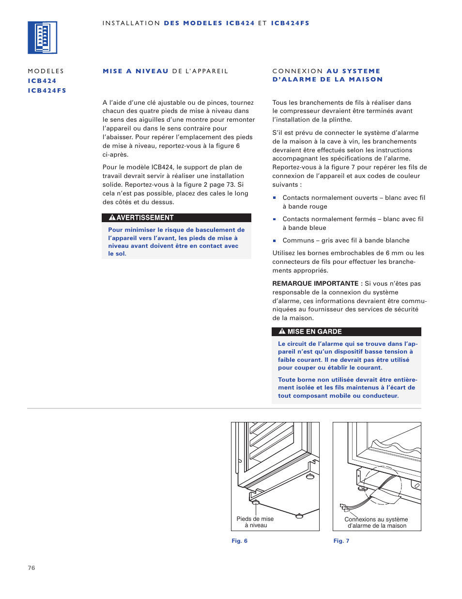 Sub-Zero ICB424 User Manual | Page 76 / 172