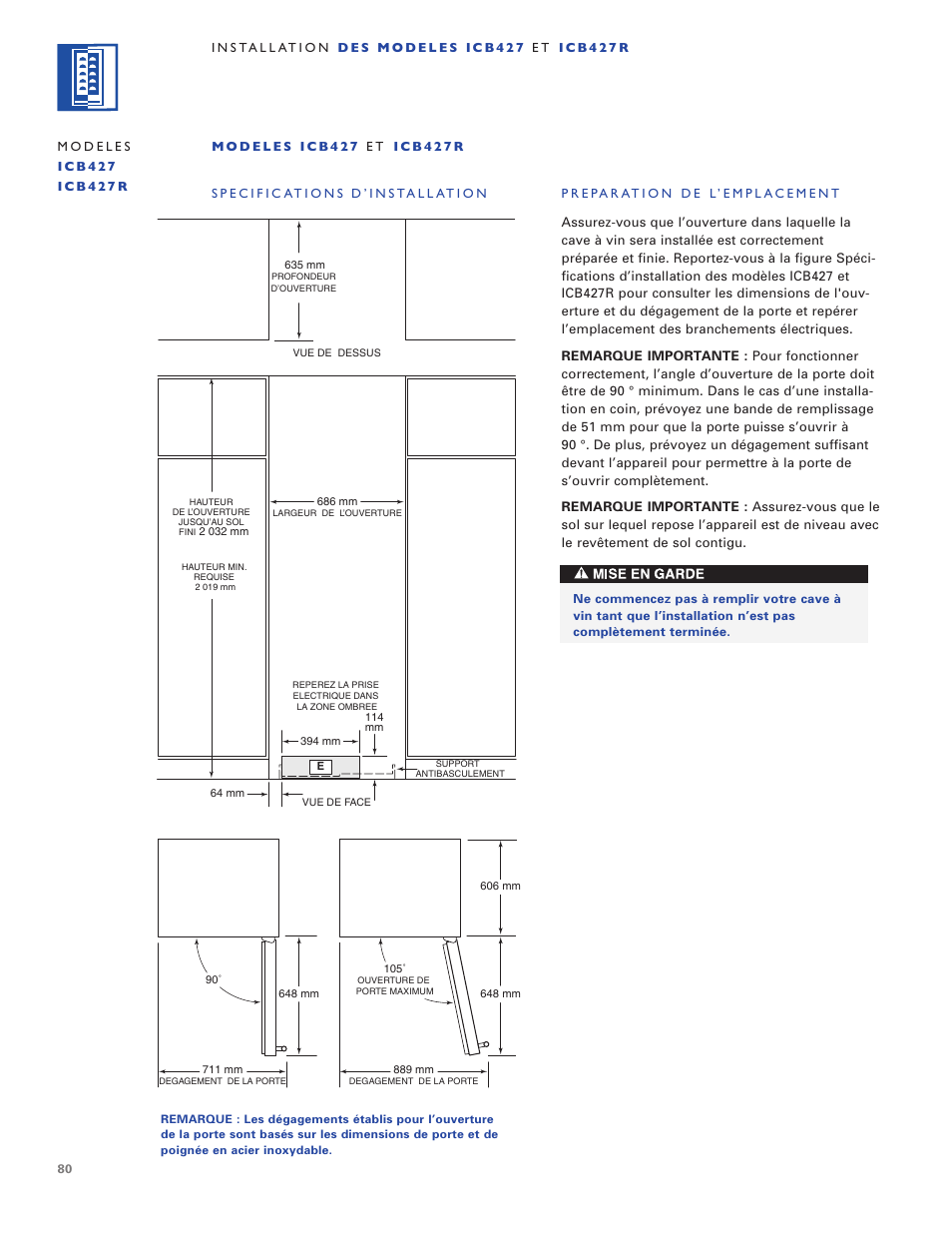 Sub-Zero ICB424 User Manual | Page 80 / 172