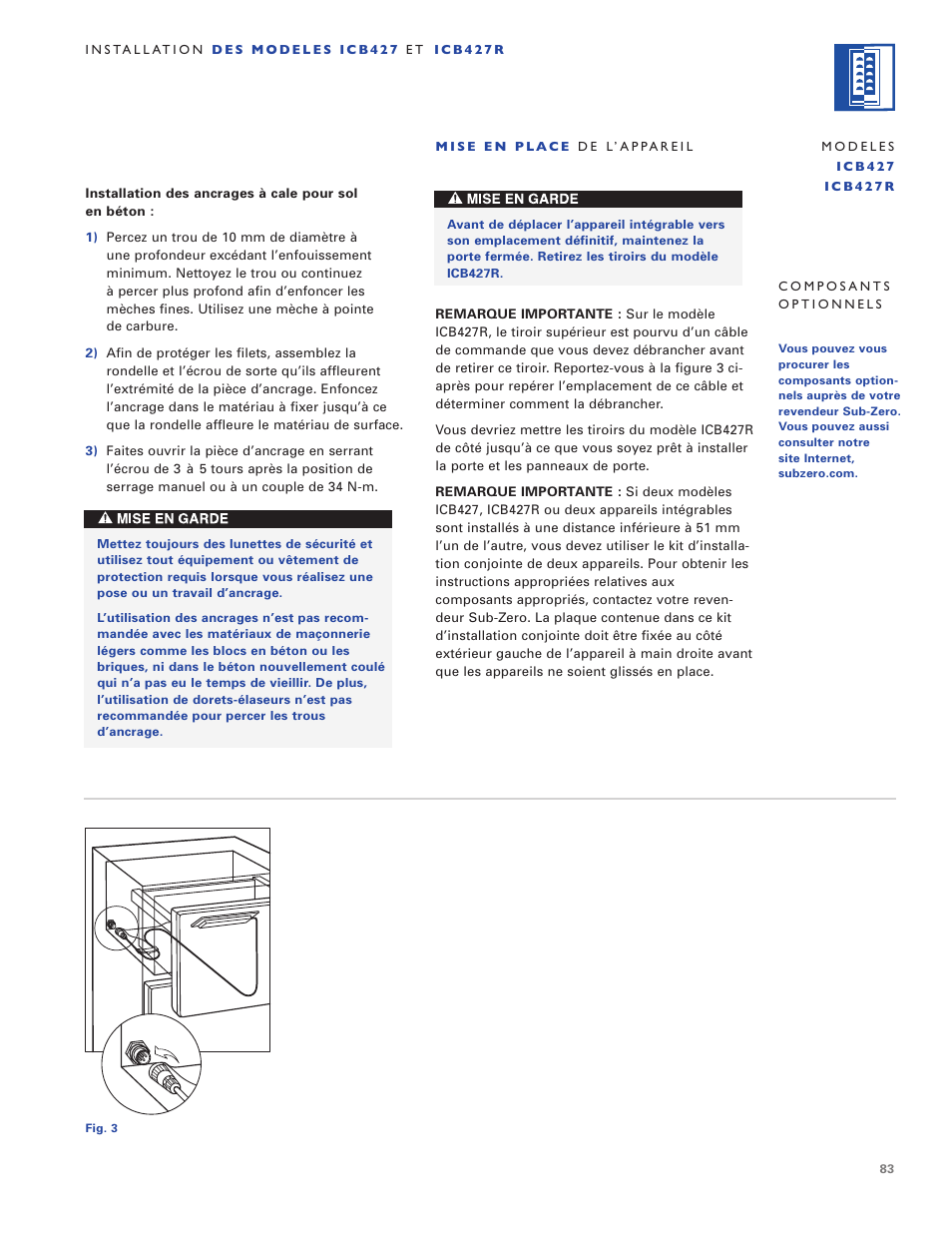Sub-Zero ICB424 User Manual | Page 83 / 172