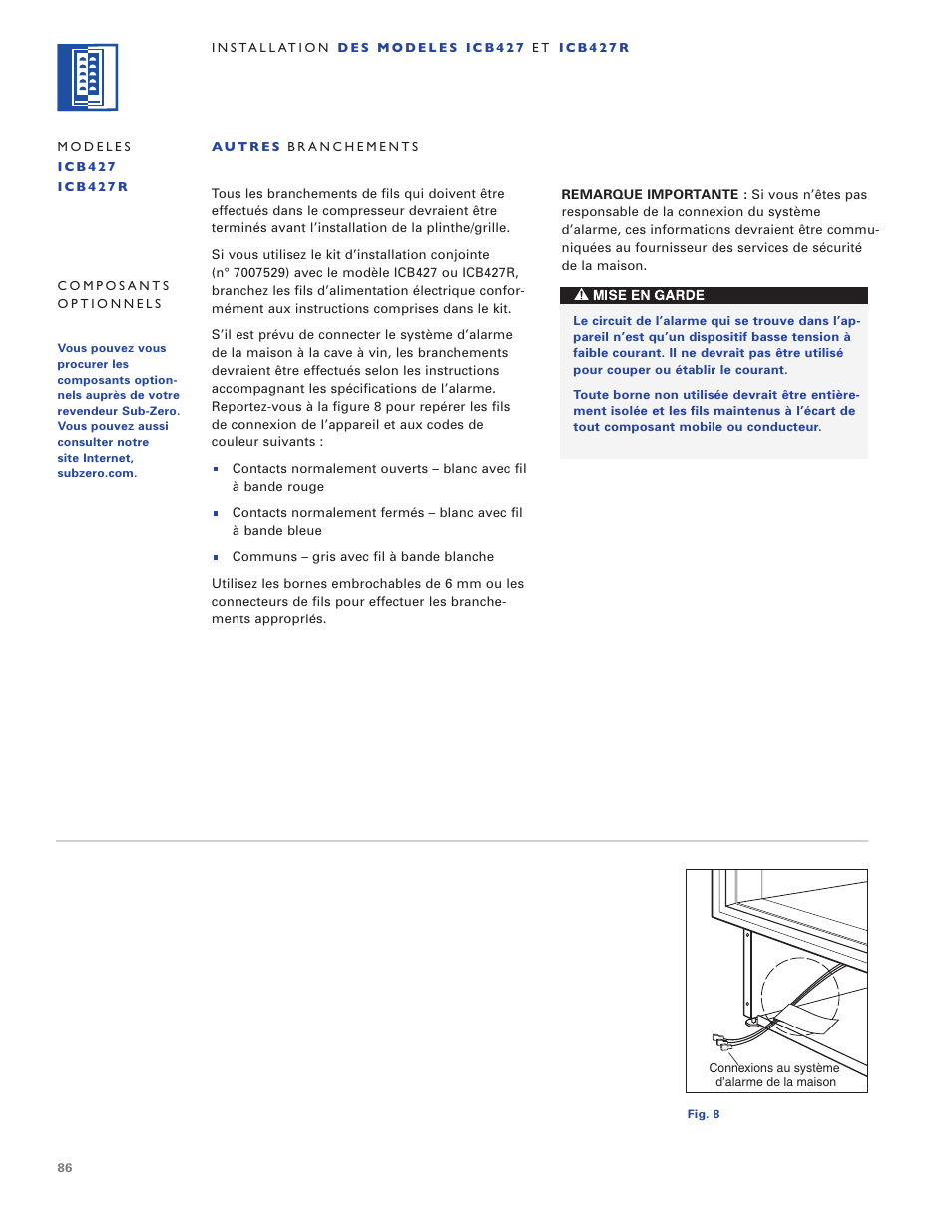 Sub-Zero ICB424 User Manual | Page 86 / 172