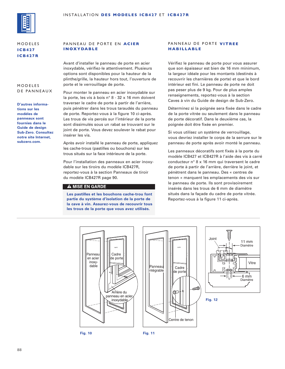 Sub-Zero ICB424 User Manual | Page 88 / 172
