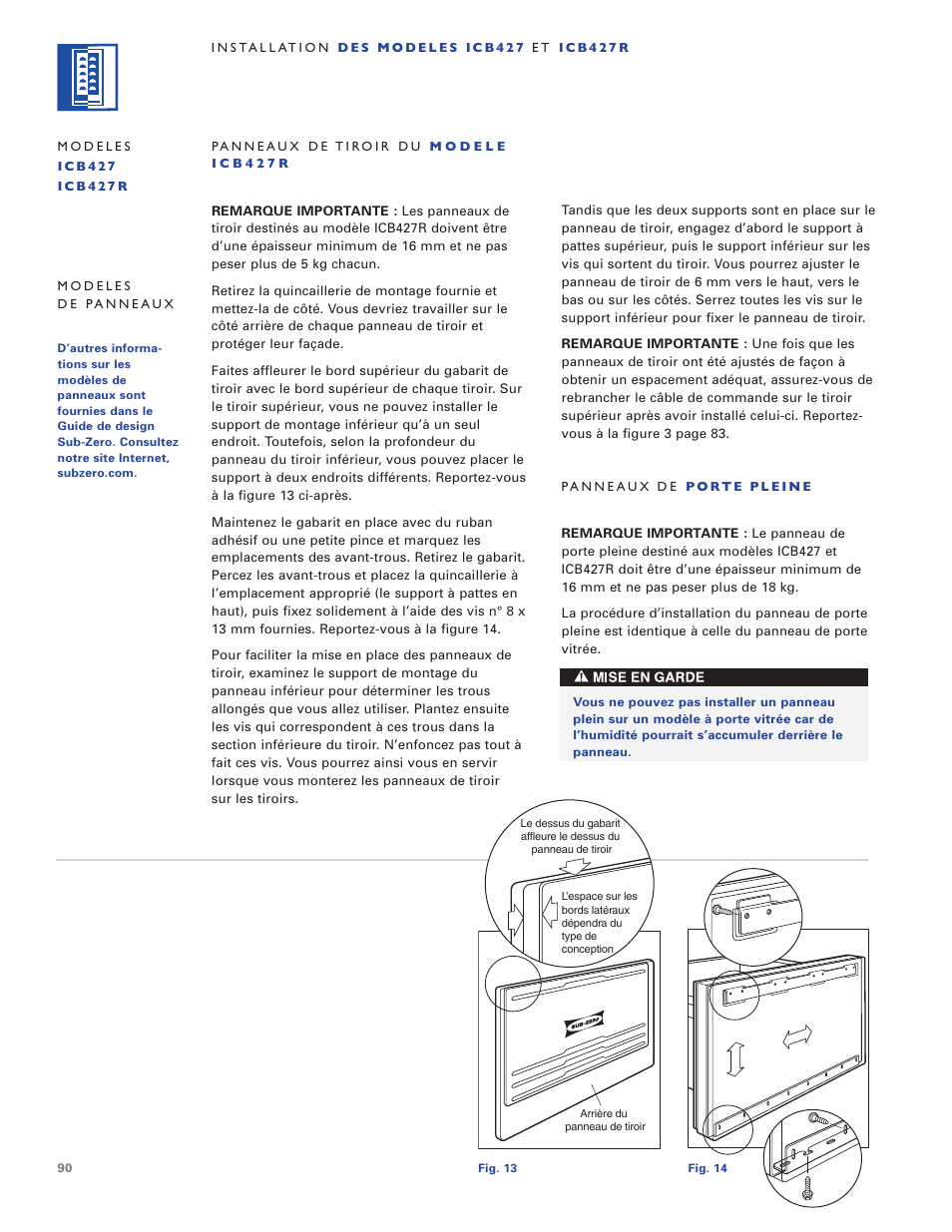 Sub-Zero ICB424 User Manual | Page 90 / 172