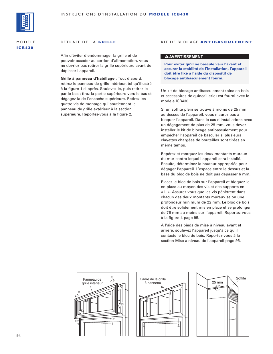 Sub-Zero ICB424 User Manual | Page 94 / 172
