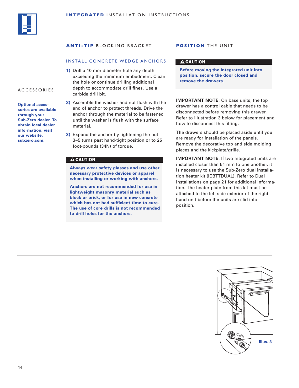 Sub-Zero ICB700TR User Manual | Page 14 / 104