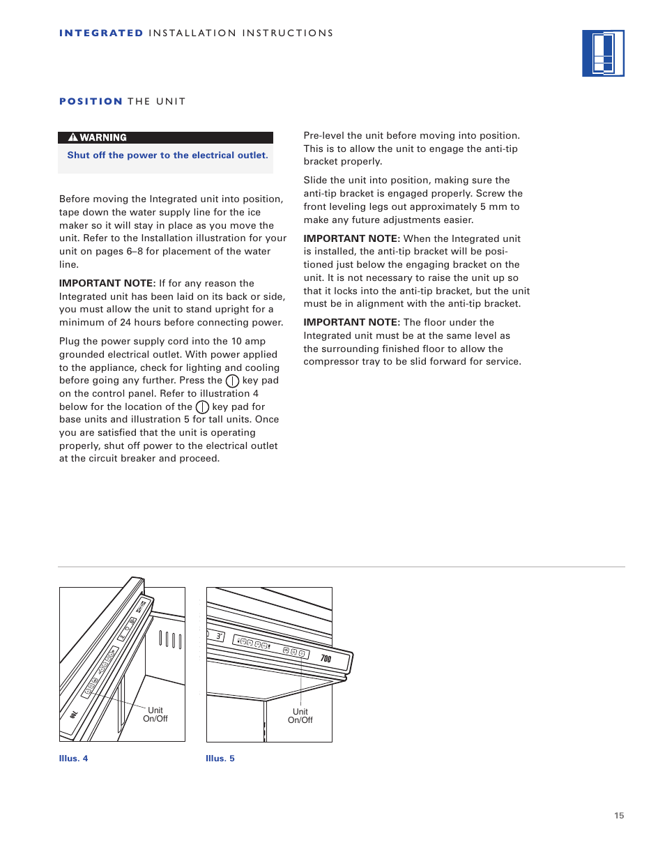 Sub-Zero ICB700TR User Manual | Page 15 / 104