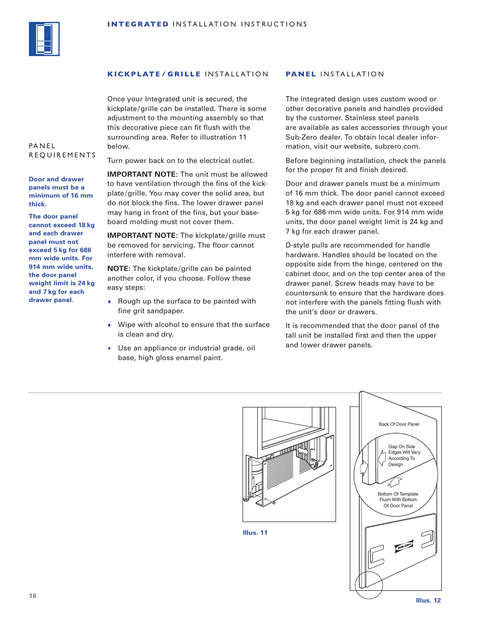 Sub-Zero ICB700TR User Manual | Page 18 / 104