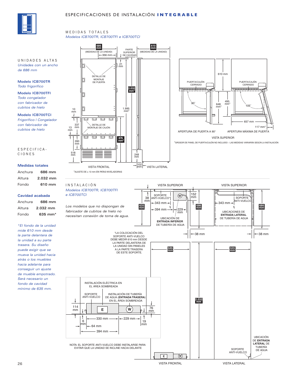 Sub-Zero ICB700TR User Manual | Page 26 / 104