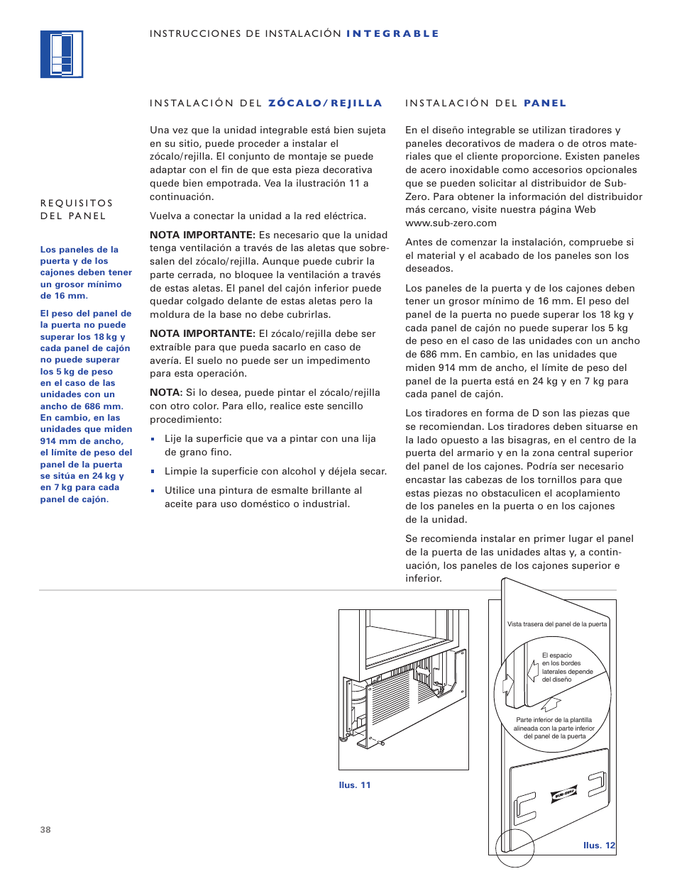 Sub-Zero ICB700TR User Manual | Page 38 / 104