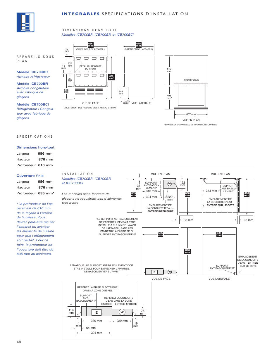 Sub-Zero ICB700TR User Manual | Page 48 / 104