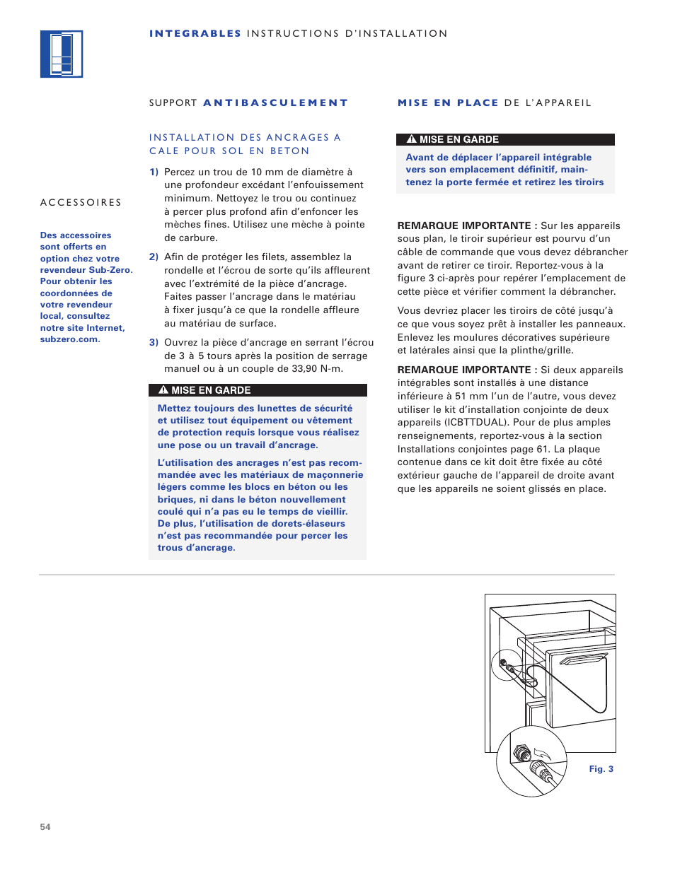 Sub-Zero ICB700TR User Manual | Page 54 / 104