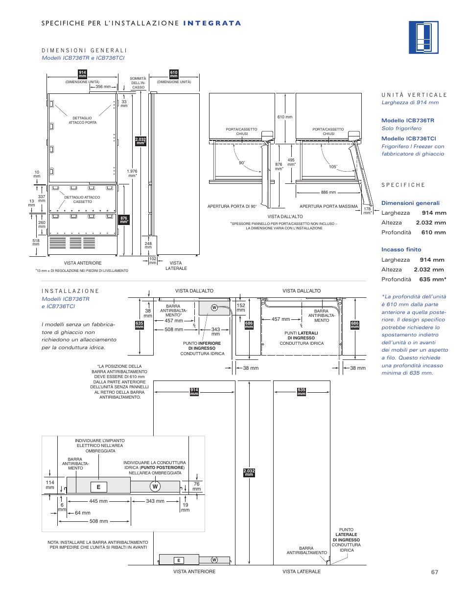 Sub-Zero ICB700TR User Manual | Page 67 / 104