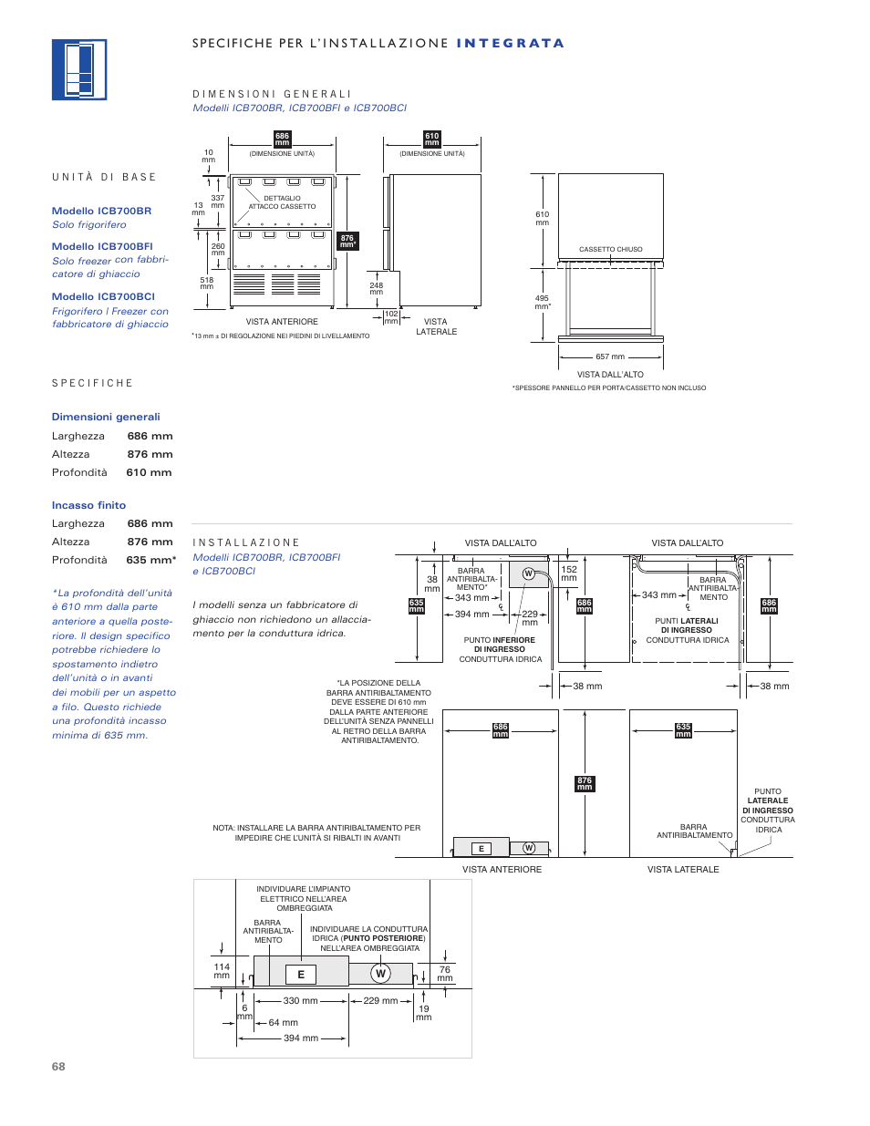 Sub-Zero ICB700TR User Manual | Page 68 / 104