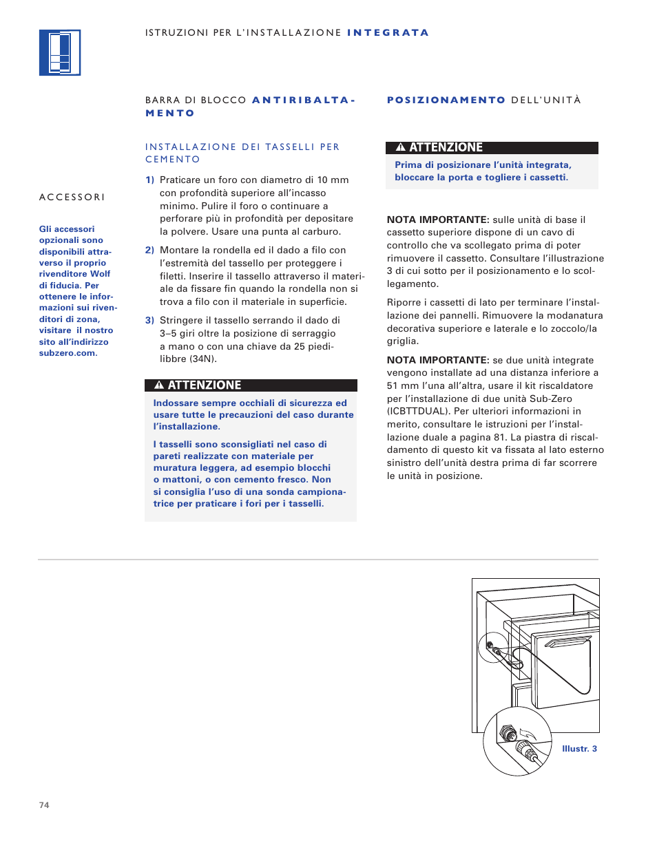 Sub-Zero ICB700TR User Manual | Page 74 / 104