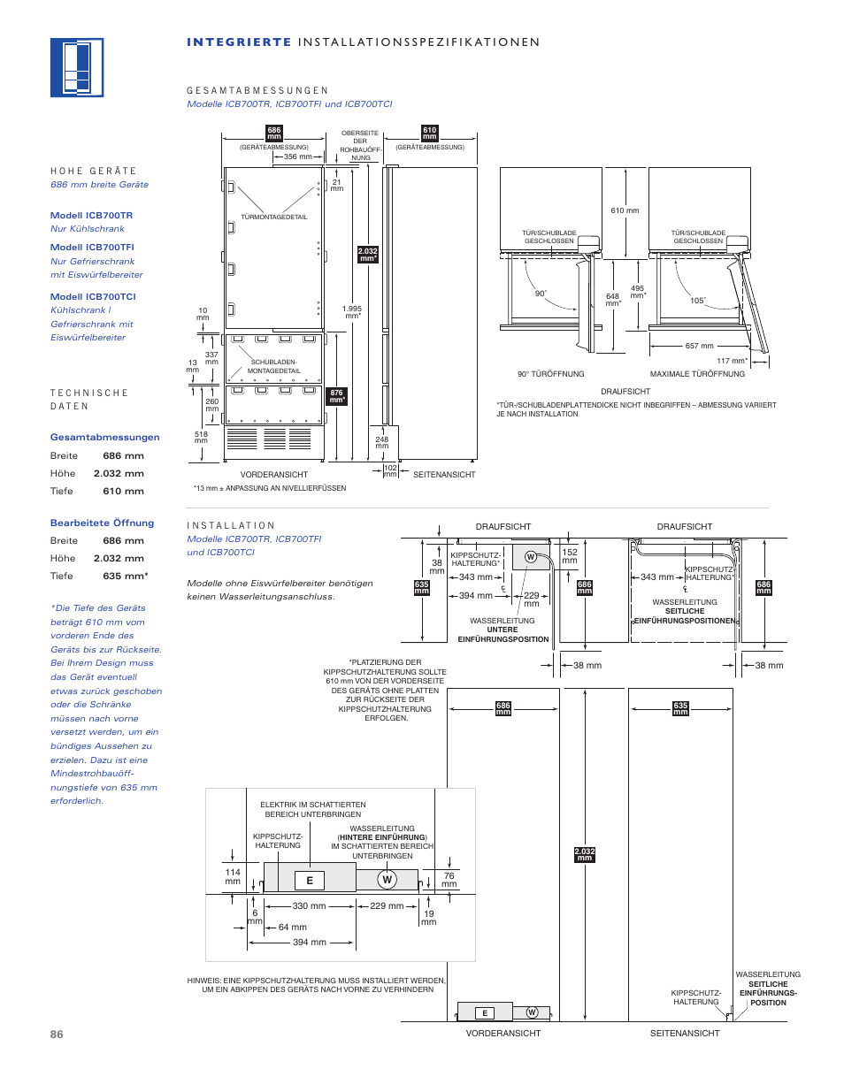 Sub-Zero ICB700TR User Manual | Page 86 / 104