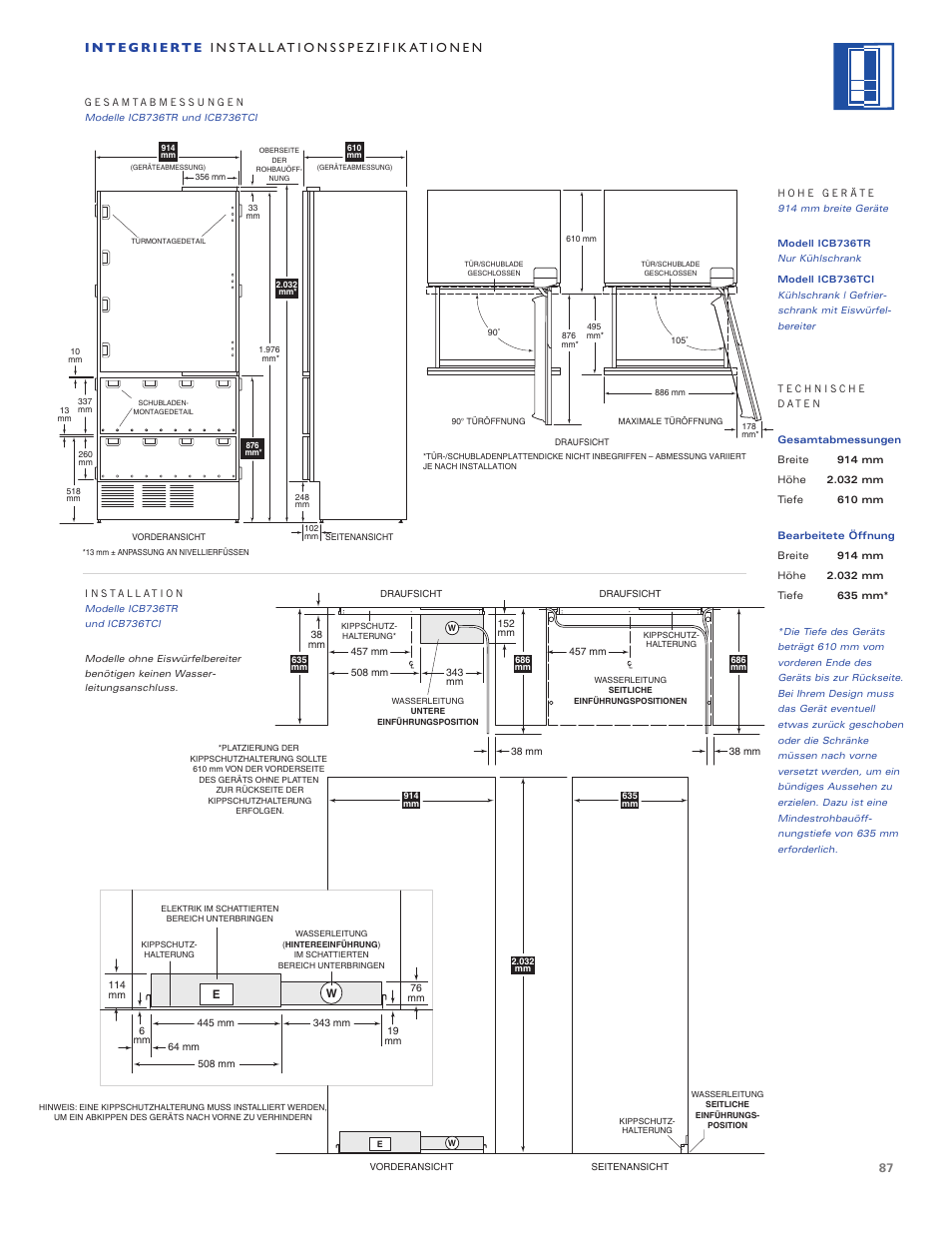 Sub-Zero ICB700TR User Manual | Page 87 / 104