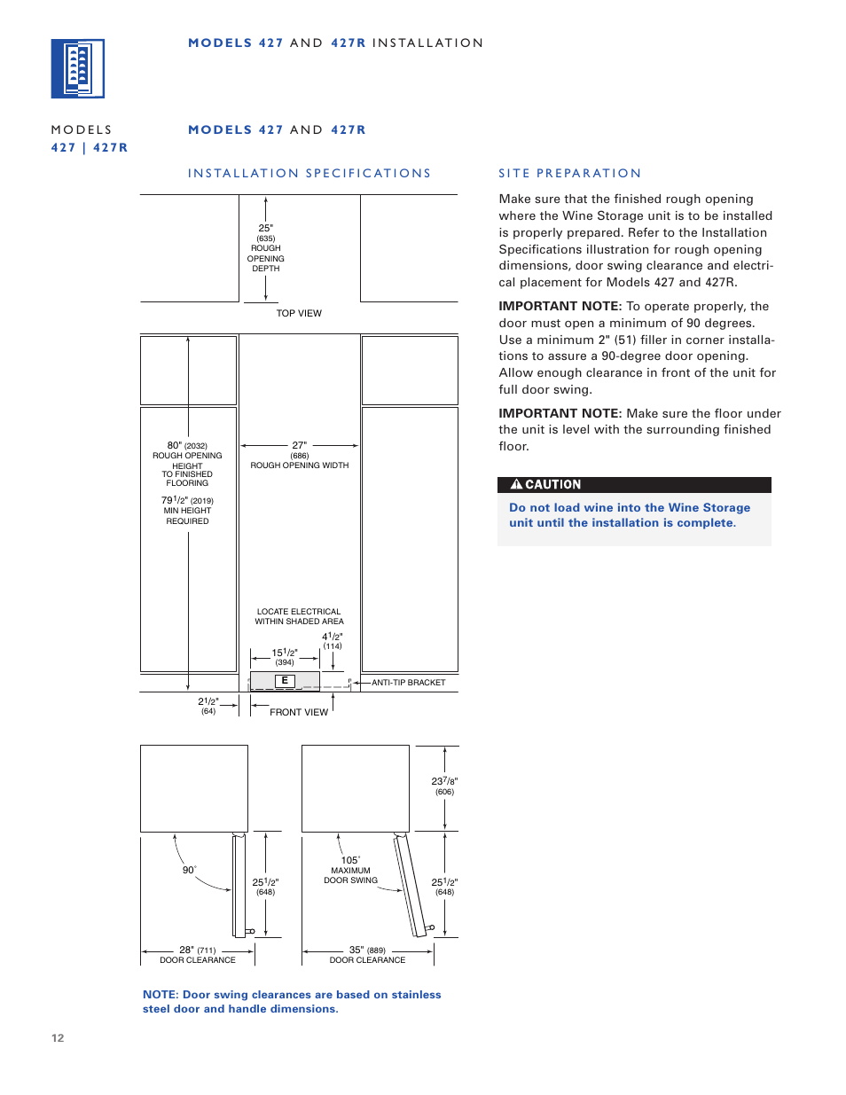 Sub-Zero 424/O User Manual | Page 12 / 36