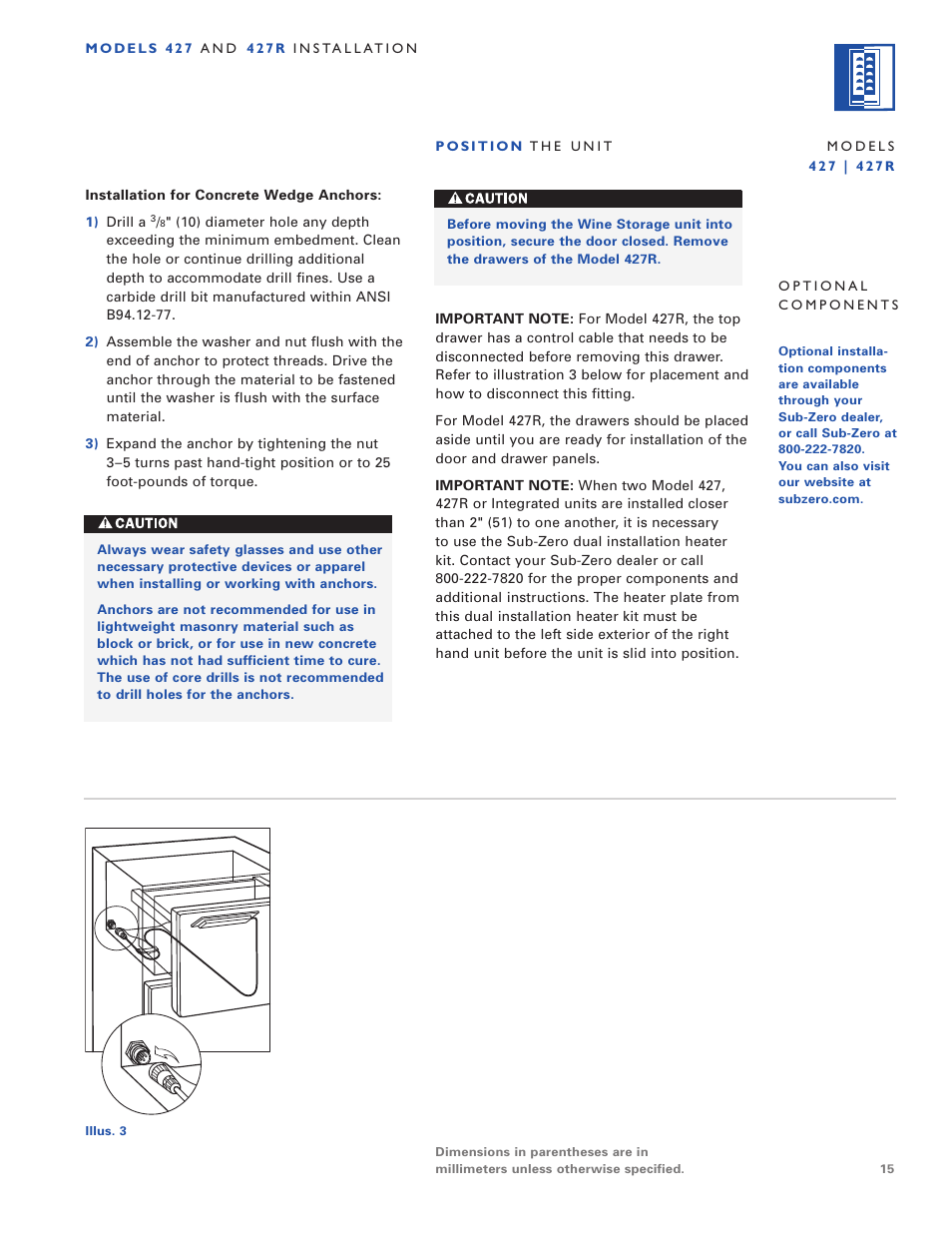 Sub-Zero 424/O User Manual | Page 15 / 36