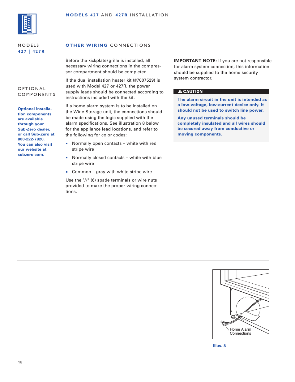 Sub-Zero 424/O User Manual | Page 18 / 36