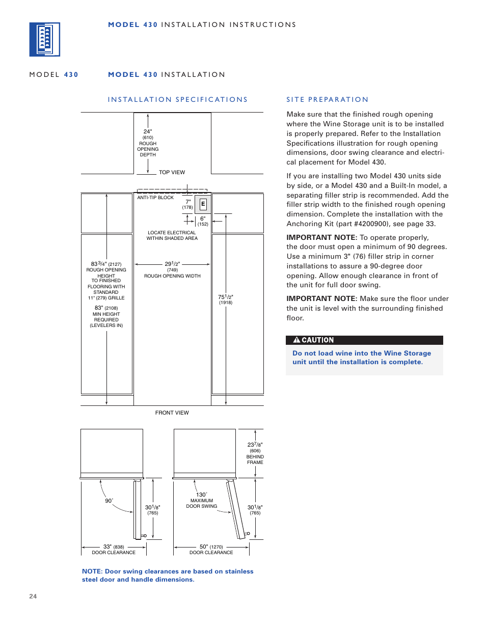 Sub-Zero 424/O User Manual | Page 24 / 36