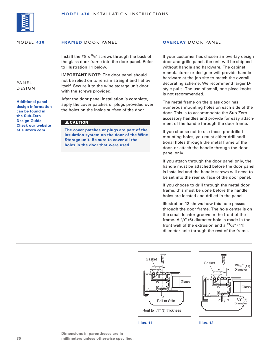 Sub-Zero 424/O User Manual | Page 30 / 36