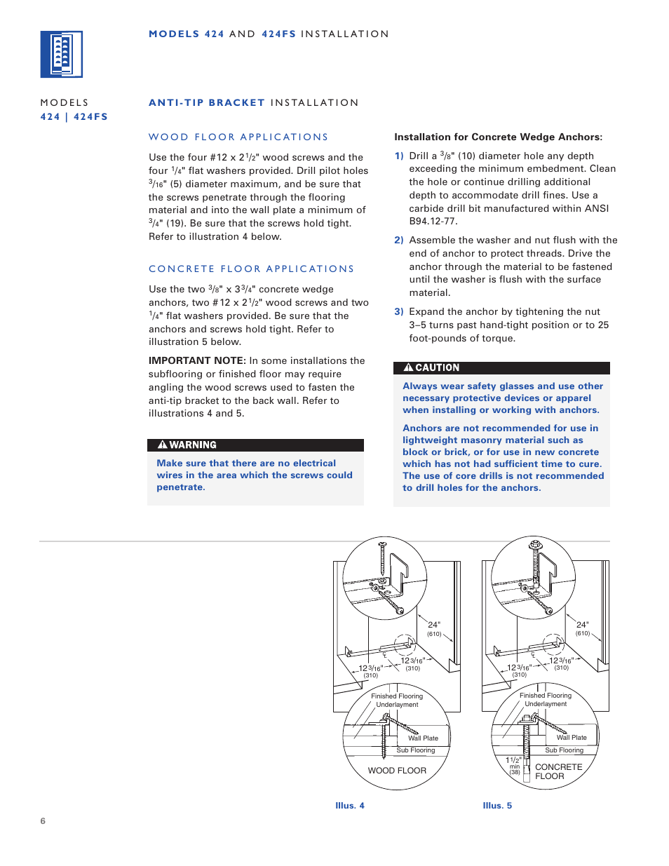 Sub-Zero 424/O User Manual | Page 6 / 36