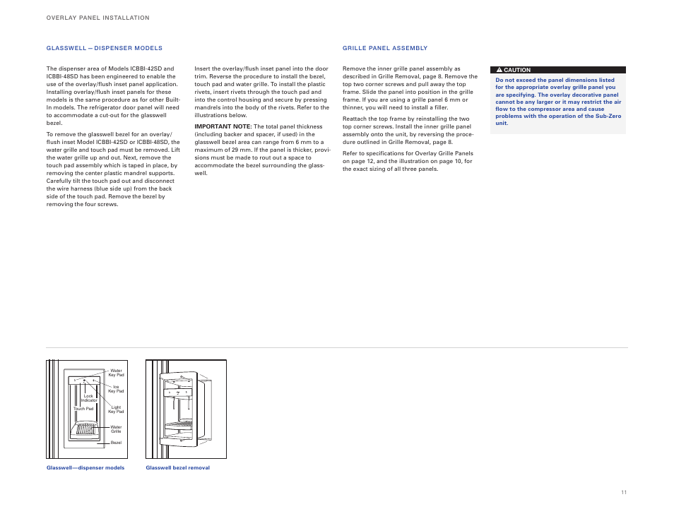 Sub-Zero ICBBI-36RG User Manual | Page 11 / 78