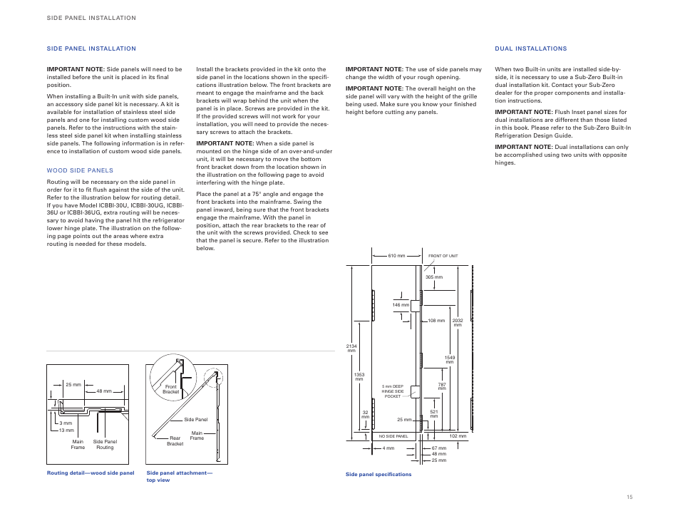 Sub-Zero ICBBI-36RG User Manual | Page 15 / 78