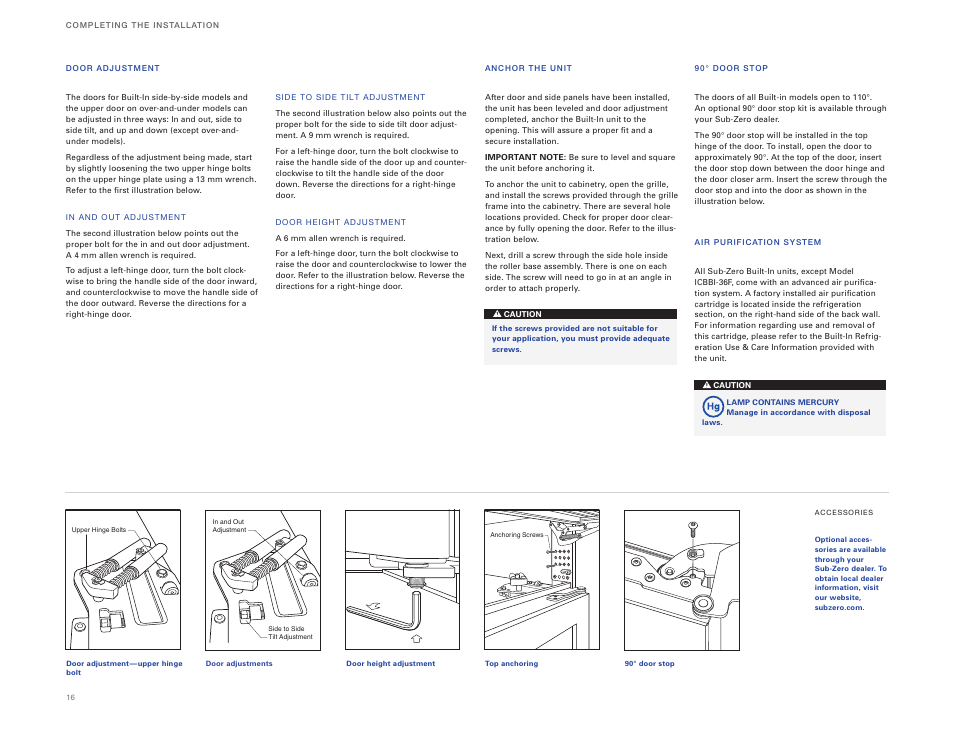Sub-Zero ICBBI-36RG User Manual | Page 16 / 78