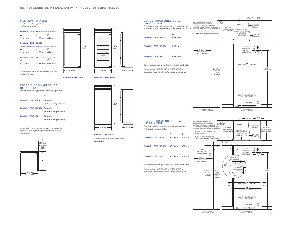 Sub-Zero ICBBI-36RG User Manual | Page 19 / 78