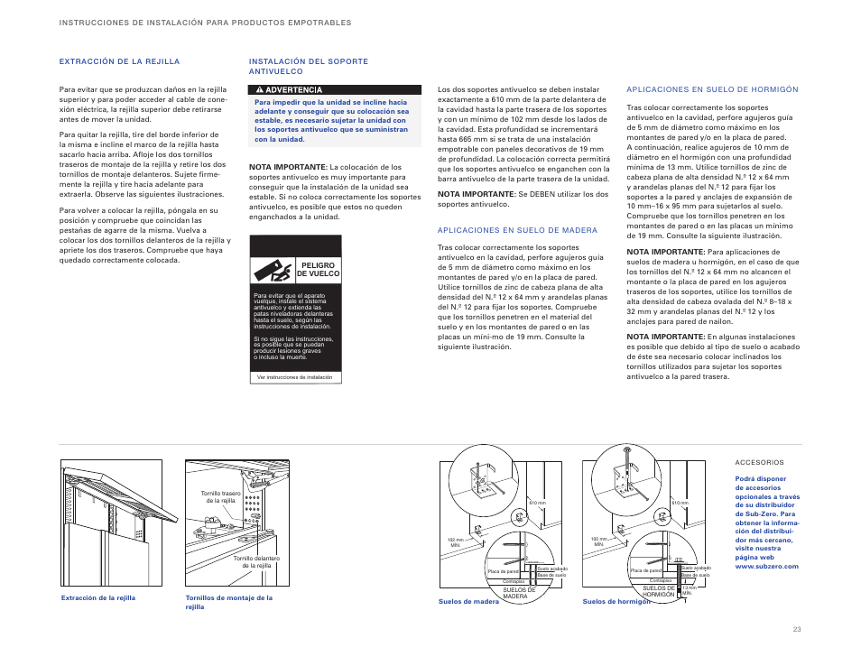 Sub-Zero ICBBI-36RG User Manual | Page 23 / 78