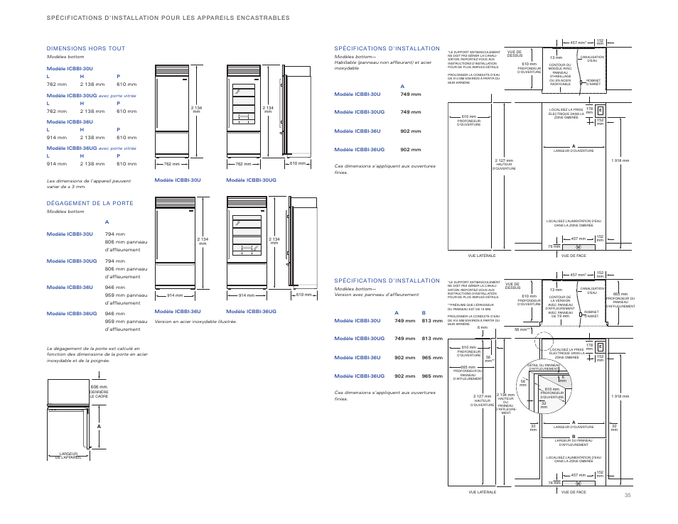 Sub-Zero ICBBI-36RG User Manual | Page 35 / 78