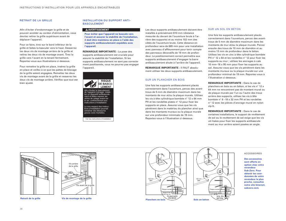 Sub-Zero ICBBI-36RG User Manual | Page 38 / 78