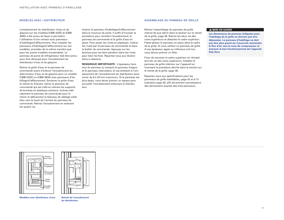 Sub-Zero ICBBI-36RG User Manual | Page 41 / 78