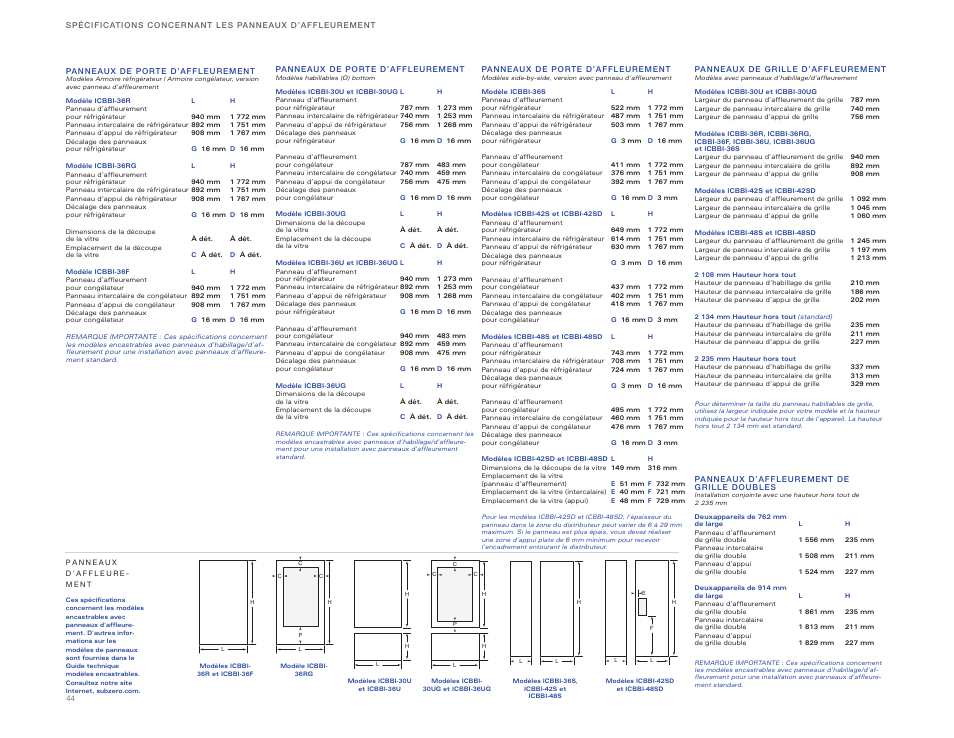 Sub-Zero ICBBI-36RG User Manual | Page 44 / 78