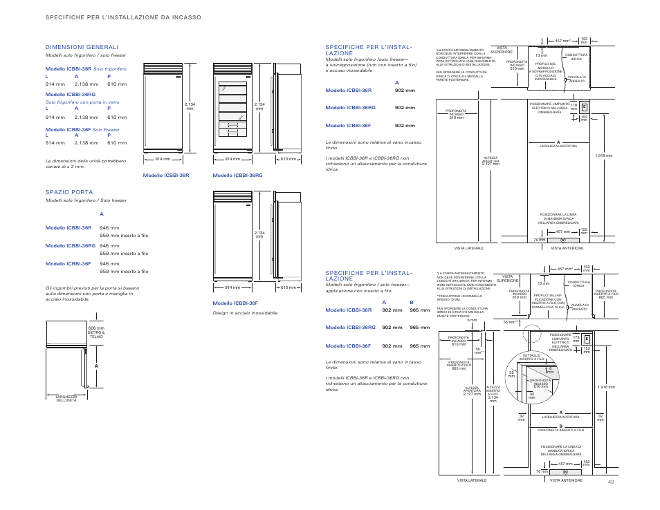 Sub-Zero ICBBI-36RG User Manual | Page 49 / 78