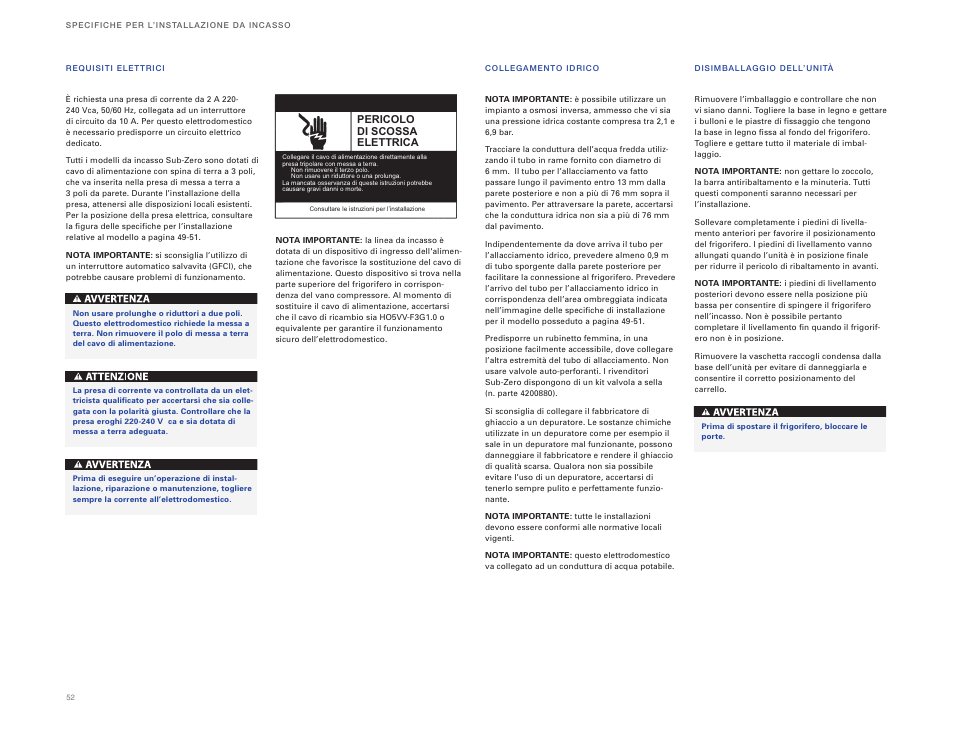 Sub-Zero ICBBI-36RG User Manual | Page 52 / 78