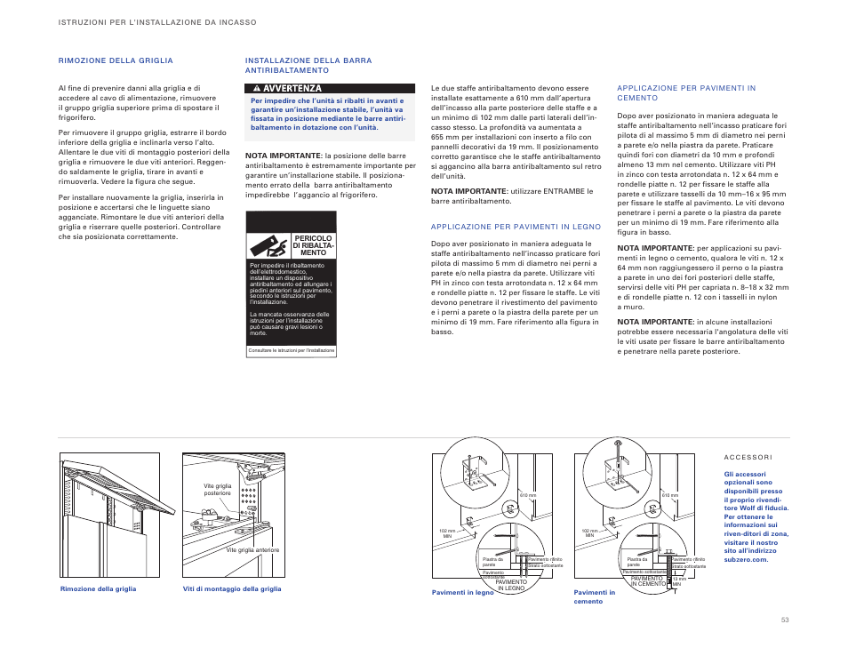 Lesioni | Sub-Zero ICBBI-36RG User Manual | Page 53 / 78