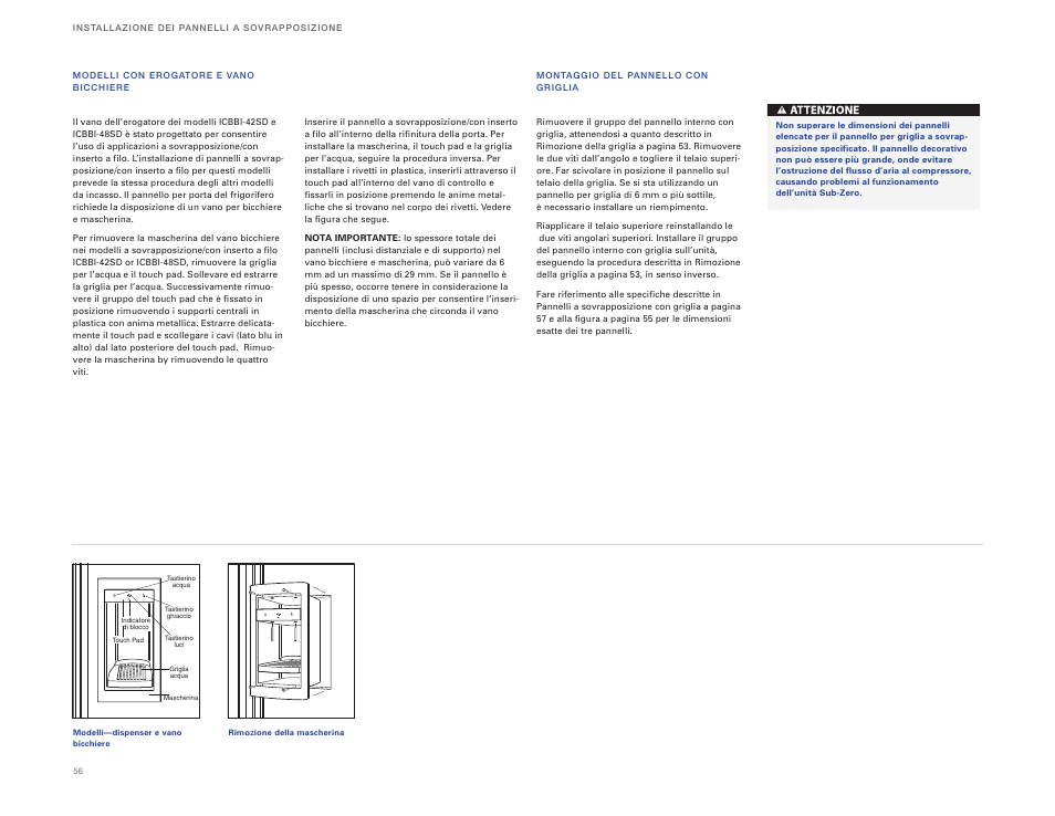 Sub-Zero ICBBI-36RG User Manual | Page 56 / 78