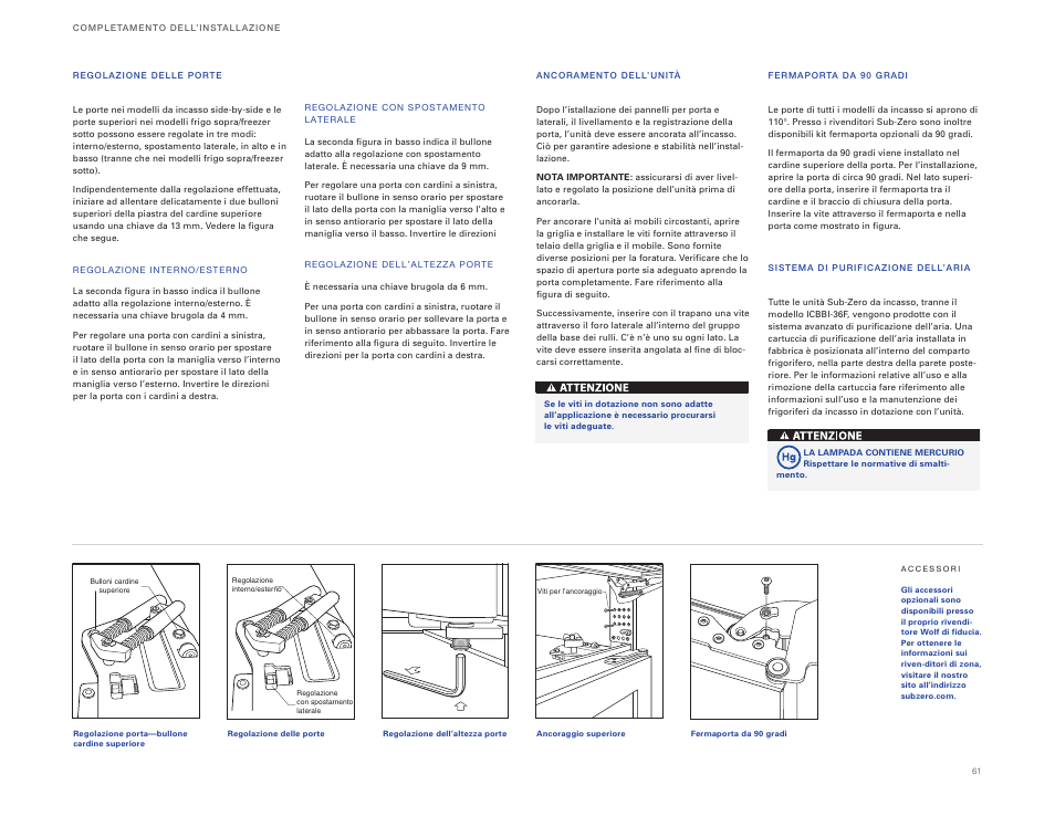 Sub-Zero ICBBI-36RG User Manual | Page 61 / 78