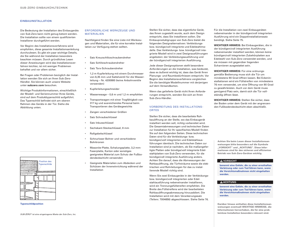 Sub-Zero ICBBI-36RG User Manual | Page 63 / 78