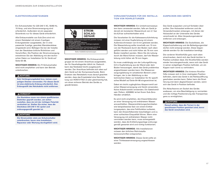 Sub-Zero ICBBI-36RG User Manual | Page 67 / 78