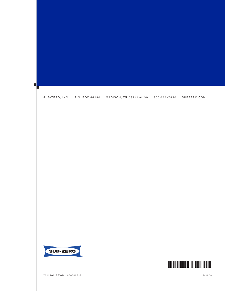 Sub-Zero UC-15I User Manual | Page 32 / 32