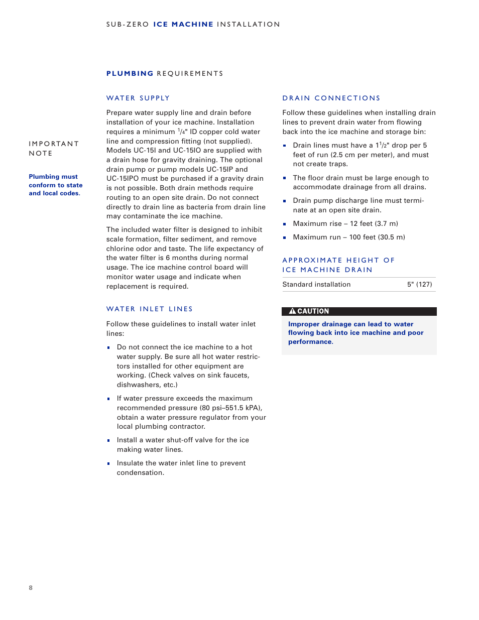 Sub-Zero UC-15I User Manual | Page 8 / 32