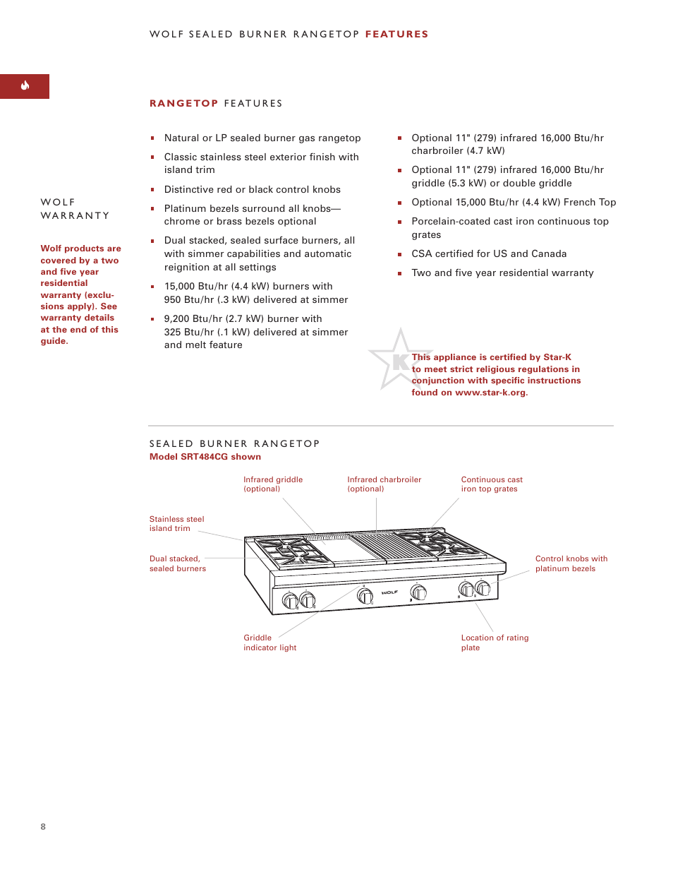 Sub-Zero SRT484CG User Manual | Page 8 / 28