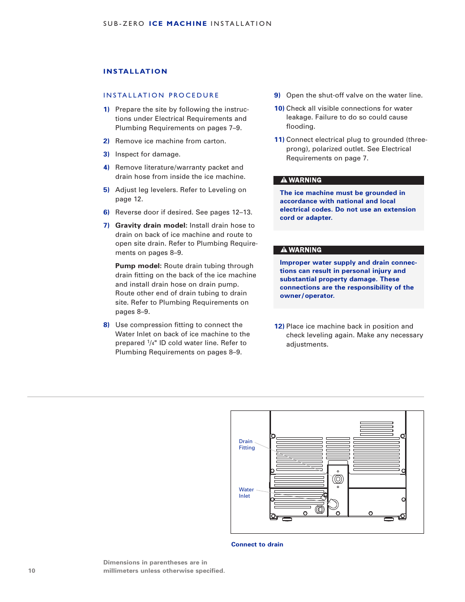 Sub-Zero UC-15IO User Manual | Page 10 / 32