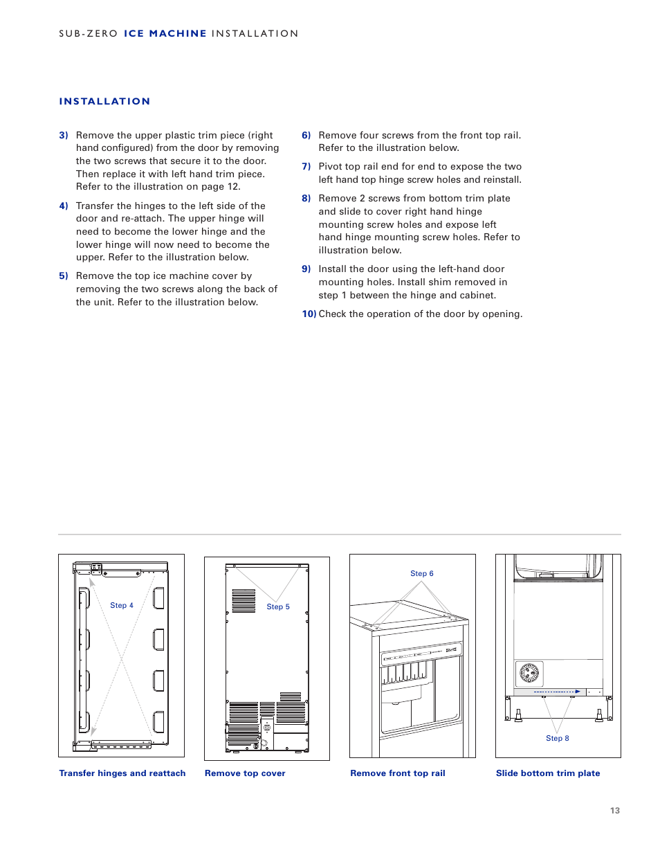 Sub-Zero UC-15IO User Manual | Page 13 / 32