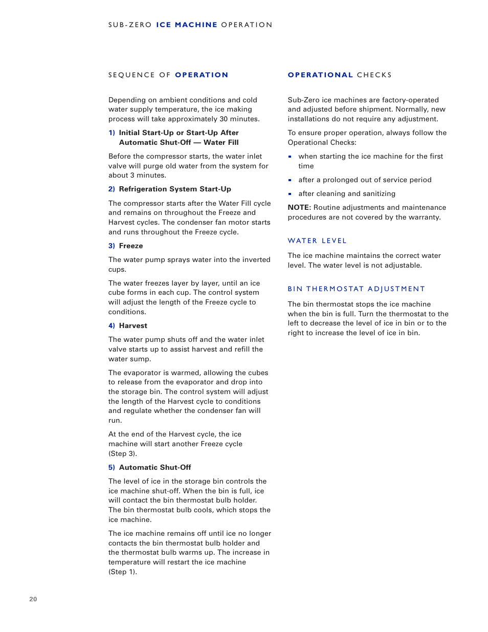 Sub-Zero UC-15IO User Manual | Page 20 / 32